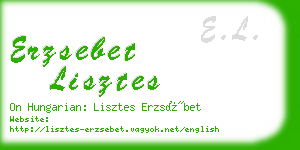 erzsebet lisztes business card